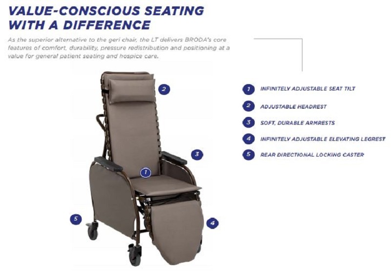 Broda Access LT Tilt High Back Reclining Mobile Chair