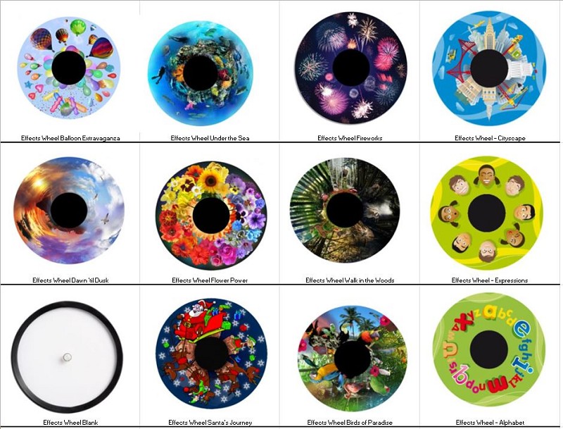 6in Effects Wheels for use with Aurora LED Projector