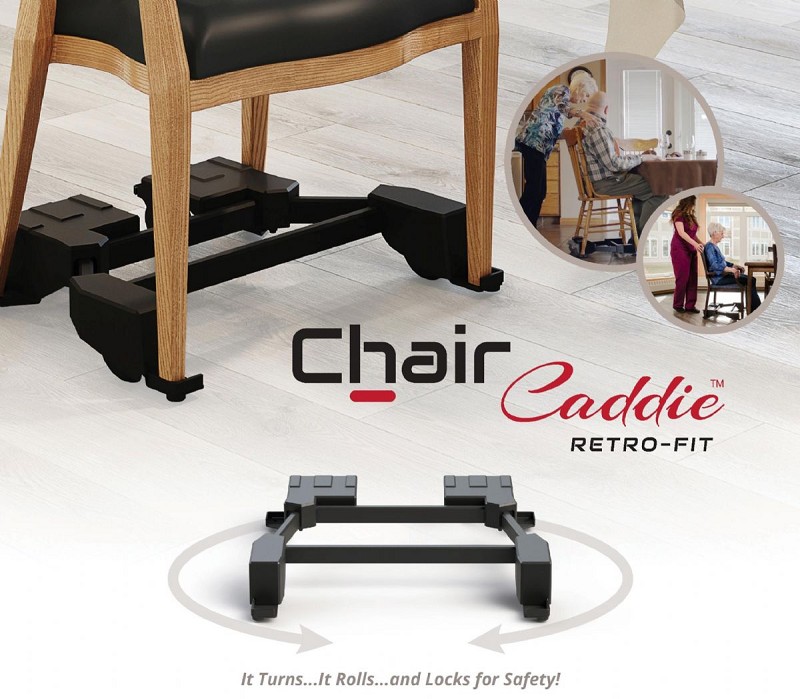 ComforTek Chair Caddy Converts a Stationary Chair to a Rolling Chair