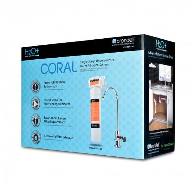H2O+ Coral UnderCounter Water Filter Systems for Home Use by Brondell