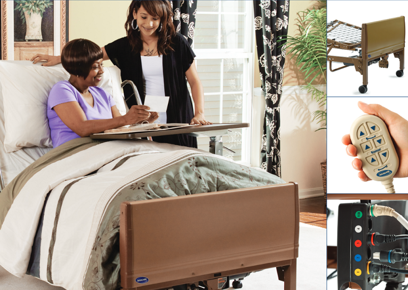 FullElectric Homecare Bed Package with Foam Mattress by Invacare