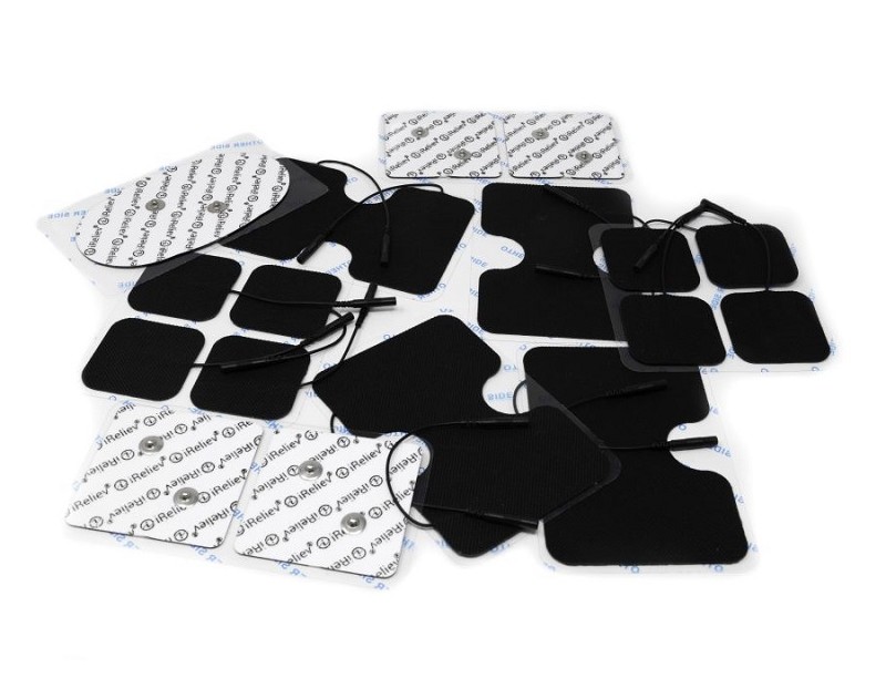 iReliev TENS EMS Pads Wired Refill Kit Large and Small