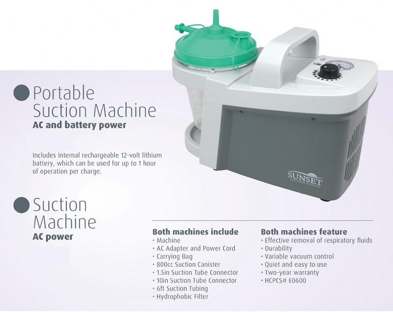 Portable Tracheostomy Suction Machine FREE Shipping