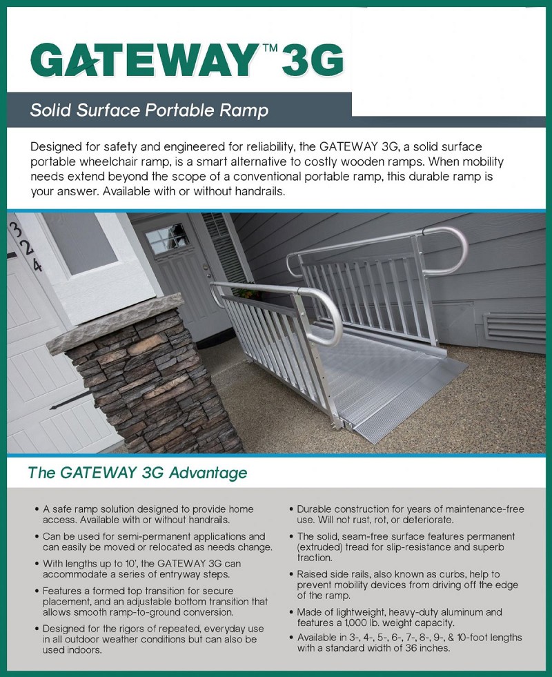 GATEWAY 3G Solid Surface Portable Ramp by EZ Access Ramps