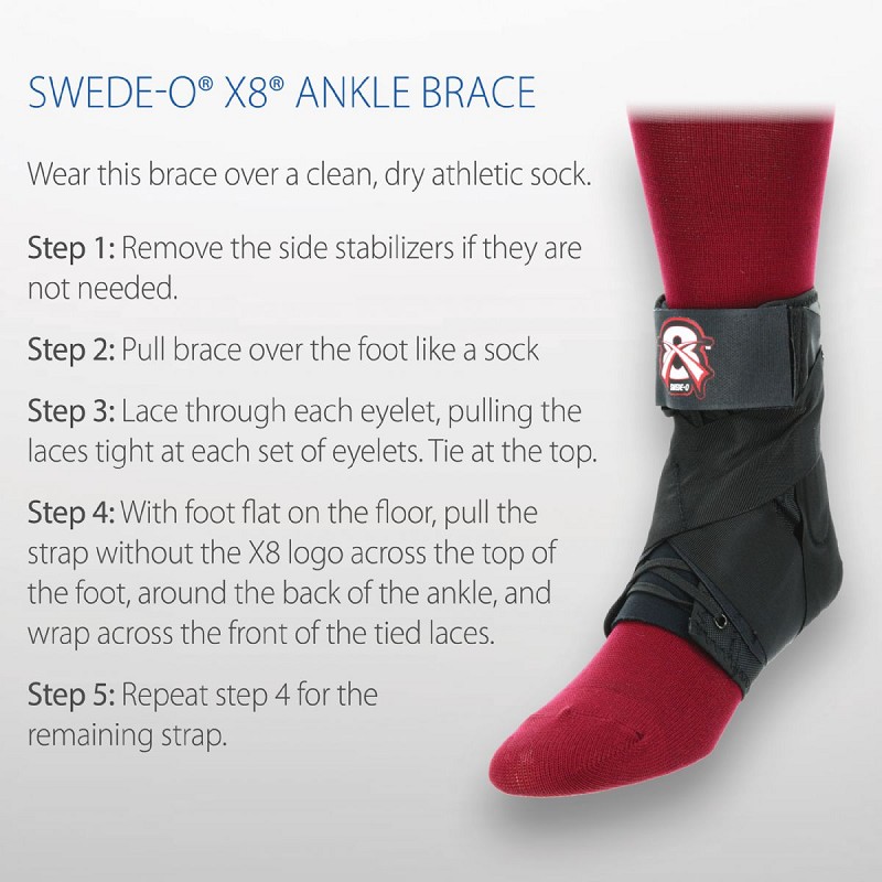 SwedeO X8 Ankle Brace Made in the USA!