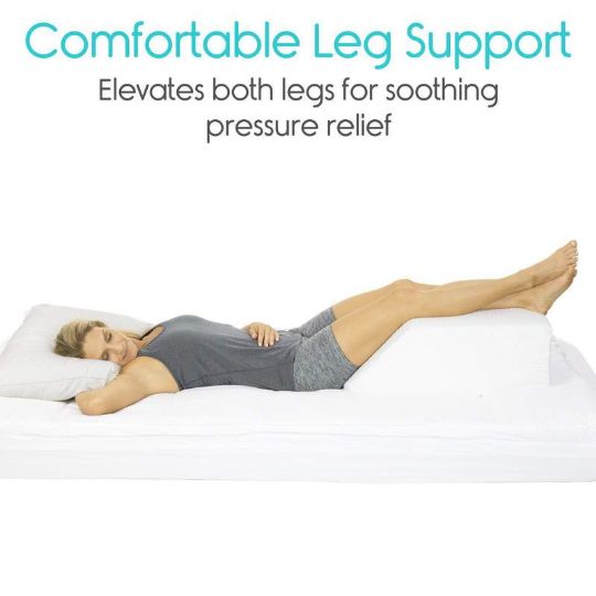 Elevated Memory Foam Leg Rest Pillow Knee Support Cushion Relieve Pressure Pain 