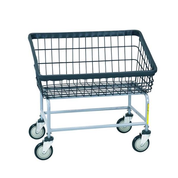 R&B Wire 100E Standard Wire Frame Metal Laundry Cart Chrome 