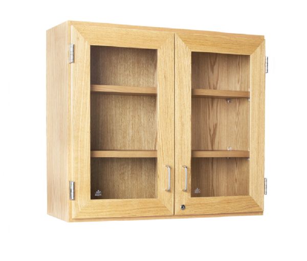 Wooden Hanging Wall Cabinets With Glass, Locking Wall Cabinet Wood