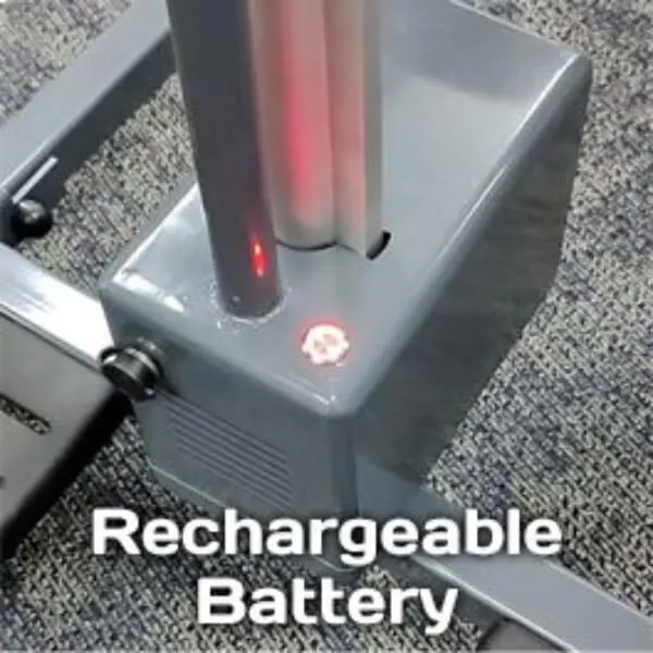 EZLift Handicap Toilet Aid includes a long-lasting battery