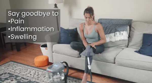 Focused cryotherapy aids pain inflammation and swelling