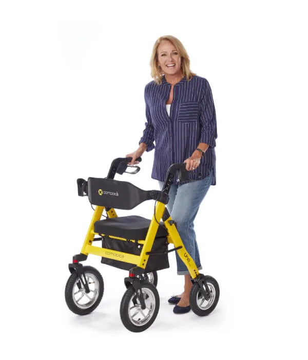 Woman using the Comodita One handbrake system