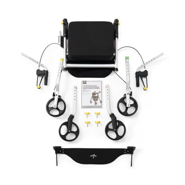 Easy to assemble Empower Portable Folding Rollator by Medline parts
