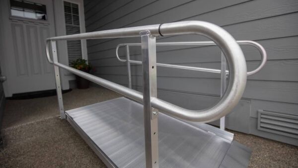 GATEWAY 3G Solid Surface Portable Ramp by EZ ACCESS height adjustable handrails