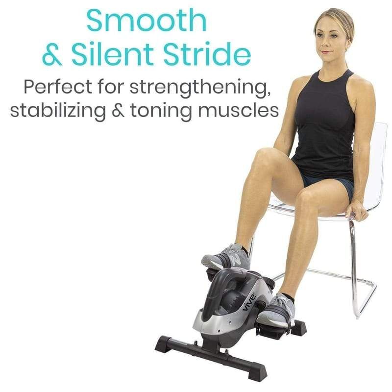 Leg Pedal Exerciser by Vive Health is silent and smooth while working out