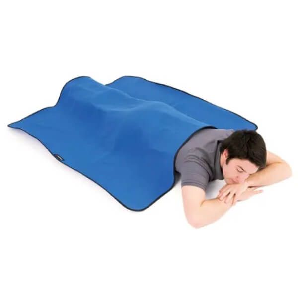 Man sleeping with Even Weighted Blankets for Soothing Effect