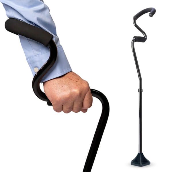 StrongArm Self Standing Cane - Support Cane ergonomic handle with weight distribution