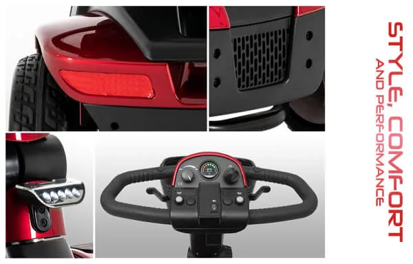 Victory 9 4-Wheel Electric Scooter by Pride Mobility controls and rear lights
