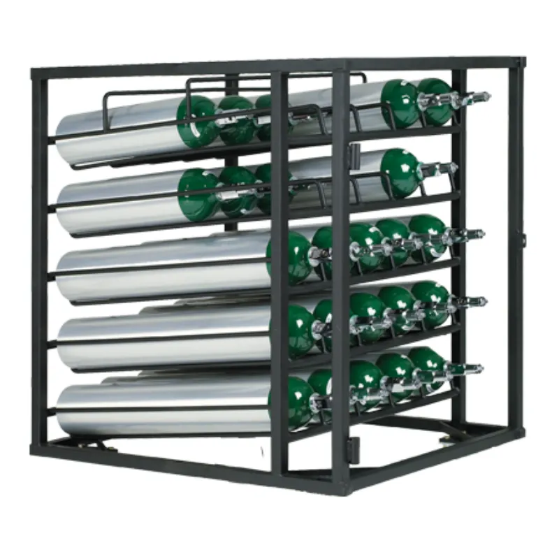 Layered Stacking Oxygen Cylinder Racks by Responsive Respiratory
