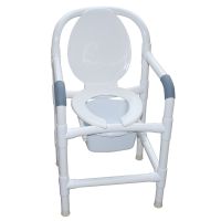 PVC Bedside Commode Chair with Elongated Seat