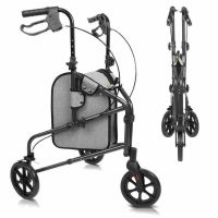 3-Wheel Rollator Walker by Vive Health in Black