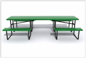 Wheelchair Accessible Picnic Table with Center Entry