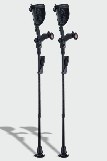 Ergobaum Forearm Crutches for Adults (Pair) - Carbon Fiber by ErgoActives
