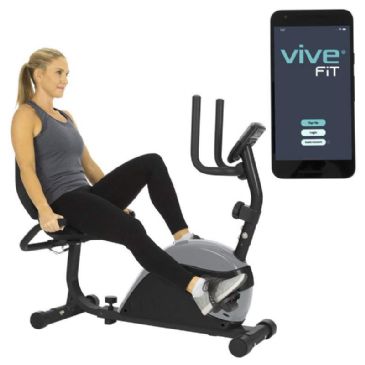 Stationary Recumbent Indoor Exercise Bike by Vive Health
