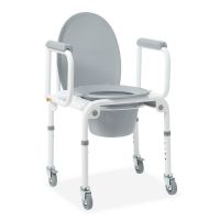 3-in-1 Drop Arm Commode Chair with Wheels by Medline