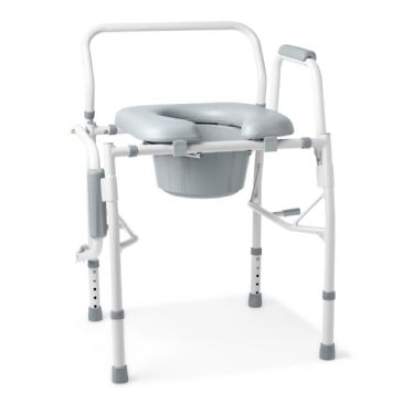 Padded Drop-Arm Commode by Medline