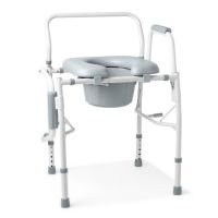Padded Drop-Arm Commode by Medline