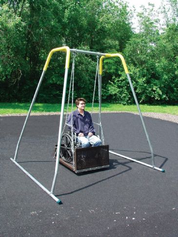 Wheelchair Swing Platform and Frame by SportsPlay