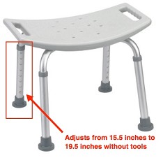 adjustable shower seat