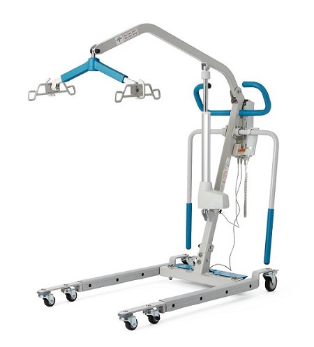 electric-patient-lift with-power-adjustable-base