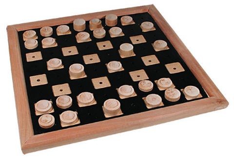 delux chess and checker set for the blind super aids