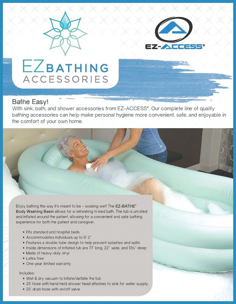 Ez Bathe Inflatable Body Washing Basin Free Shipping