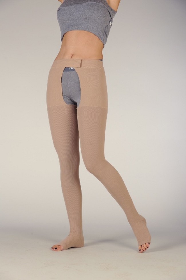 Hip high stockings Juzo Soft Regular Length Open Toe Hip Attach Compression Stocking