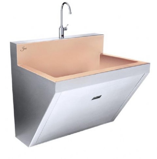 Cuverro Antimicrobial Copper Wall Hung Surgeons Scrub Sink