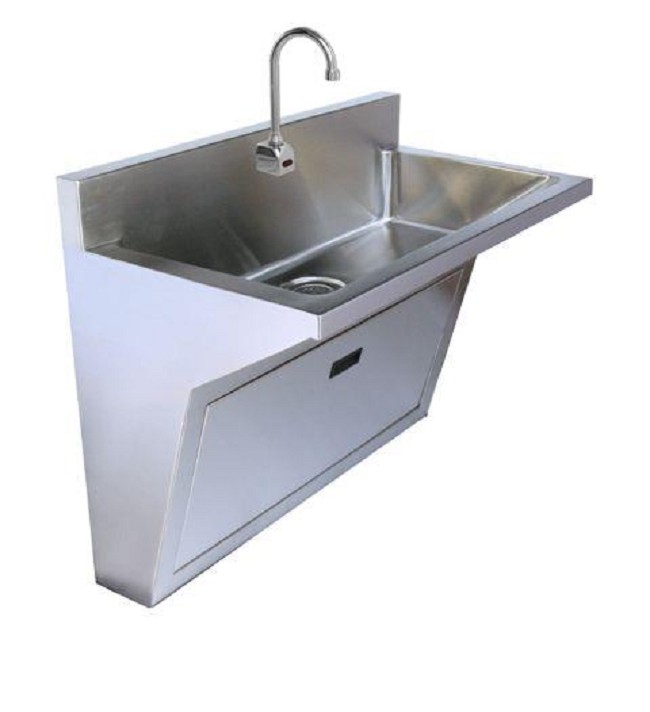 Stainless Steel Single Station Surgeons Wall Hung Scrub Sink