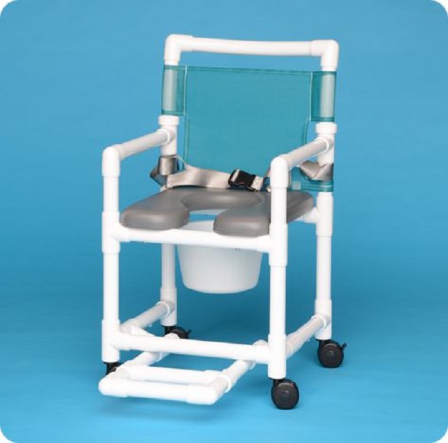 Soft Seat Shower Commode Chair With Safety Belt