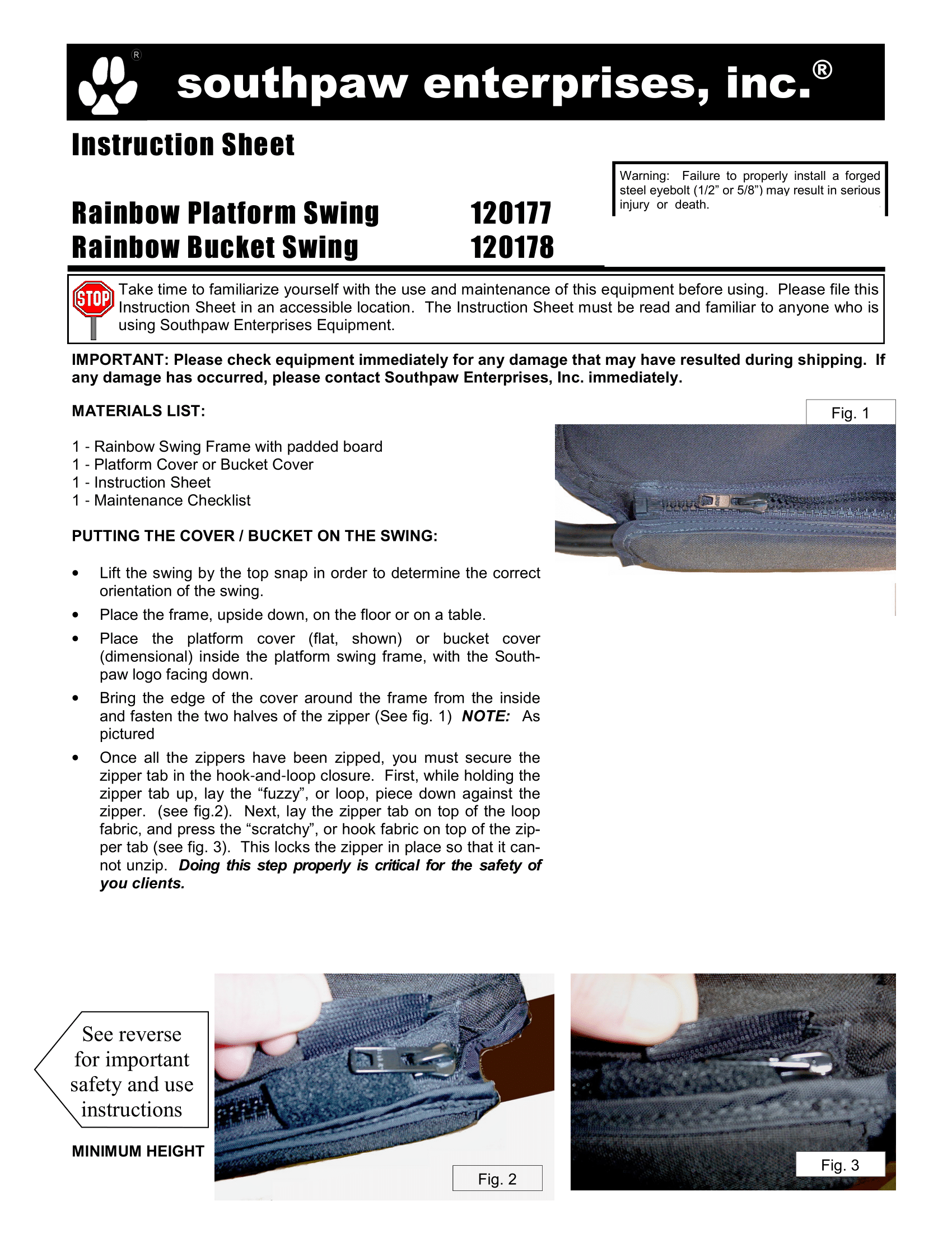 Rainbow Bucket Swing by Southpaw FREE Shipping